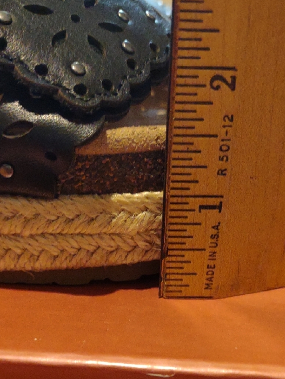 Aetrex Black Scalloped Strap Sandals with Tan Footbed - Picture 6 of 6